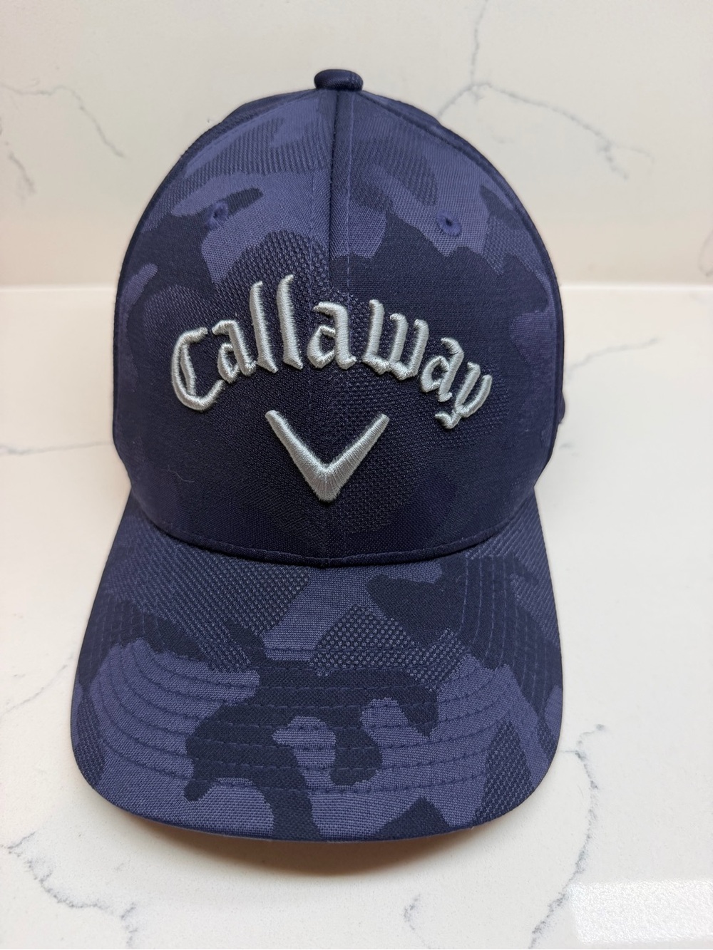Callaway Navy Camouflage Golf Hat with Silver Logo